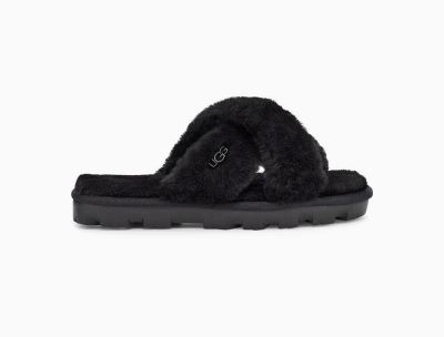 UGG Fuzzette Womens Slippers Black - AU 824OF